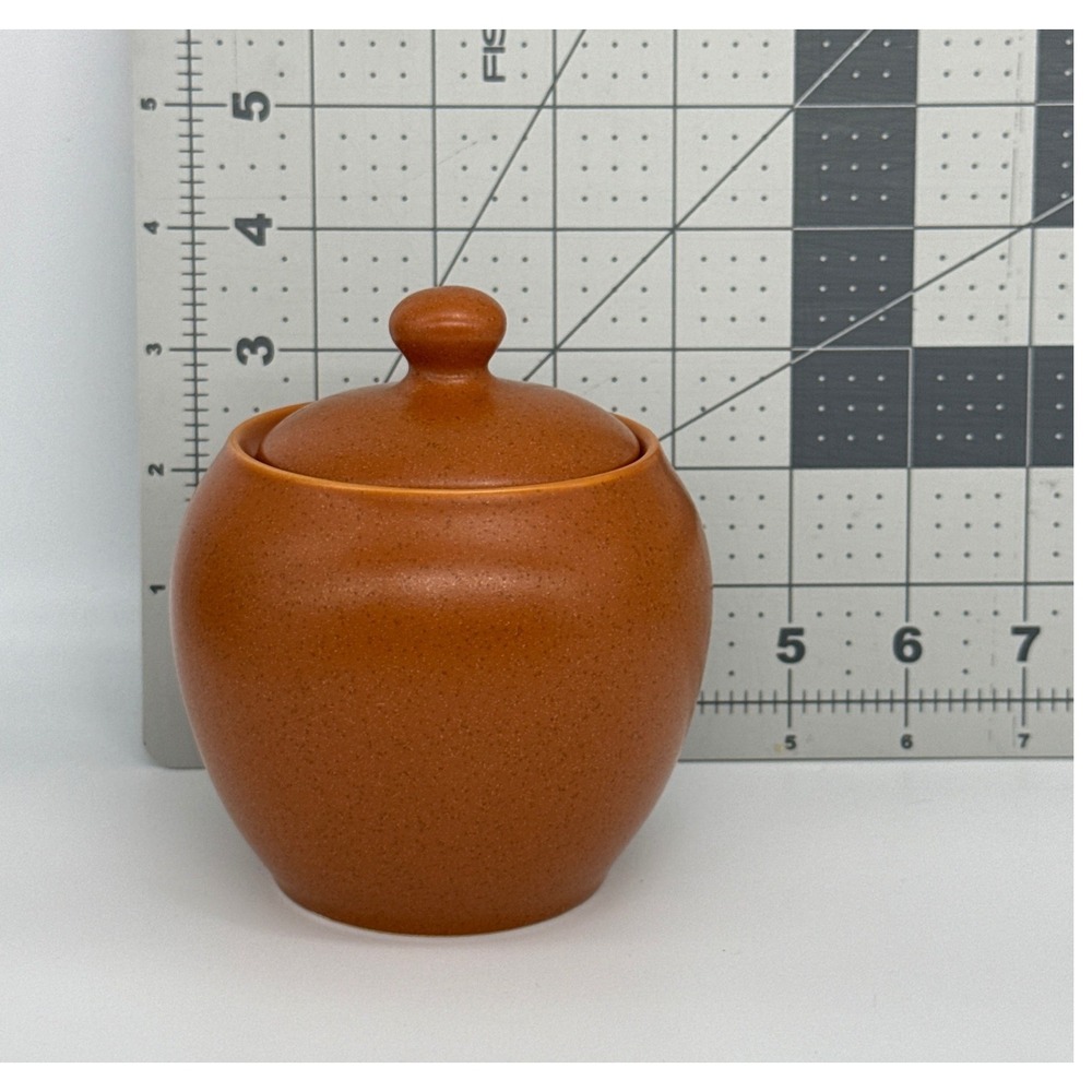 Noritake Colorwave Terra Cotta Sugar Bowl with Lid 8092 Stoneware 13oz NEW Brown